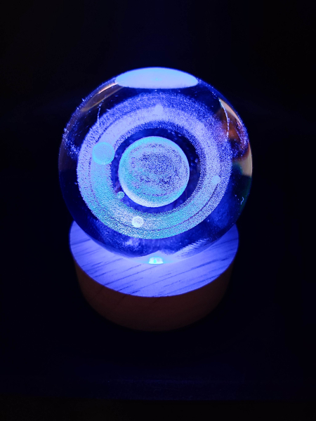 Hologram ball - Saturn - with color change